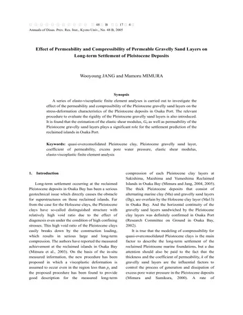 Más sobre Efecto de la Permeabilidad y Compresibilidad de Capas de Arena Grava Permeable en el Asentamiento a Largo Plazo.
